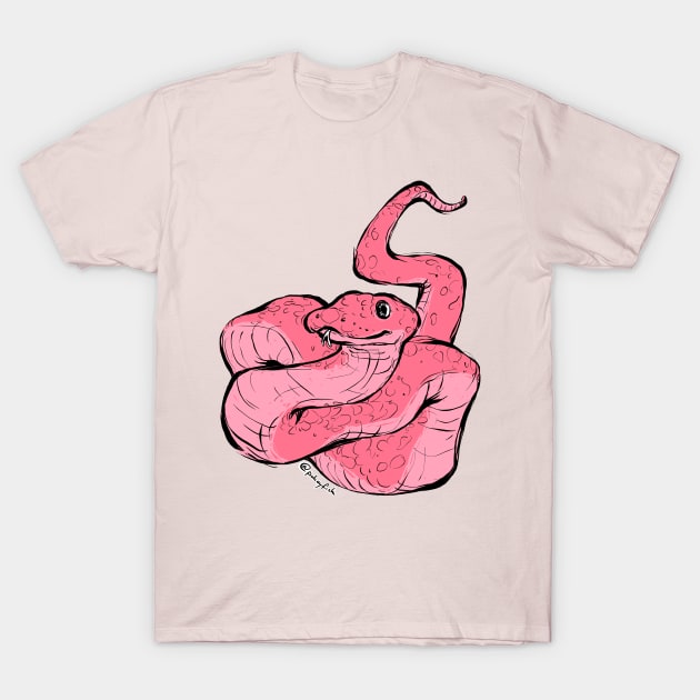 Pink Snek T-Shirt by EricaFeldArt